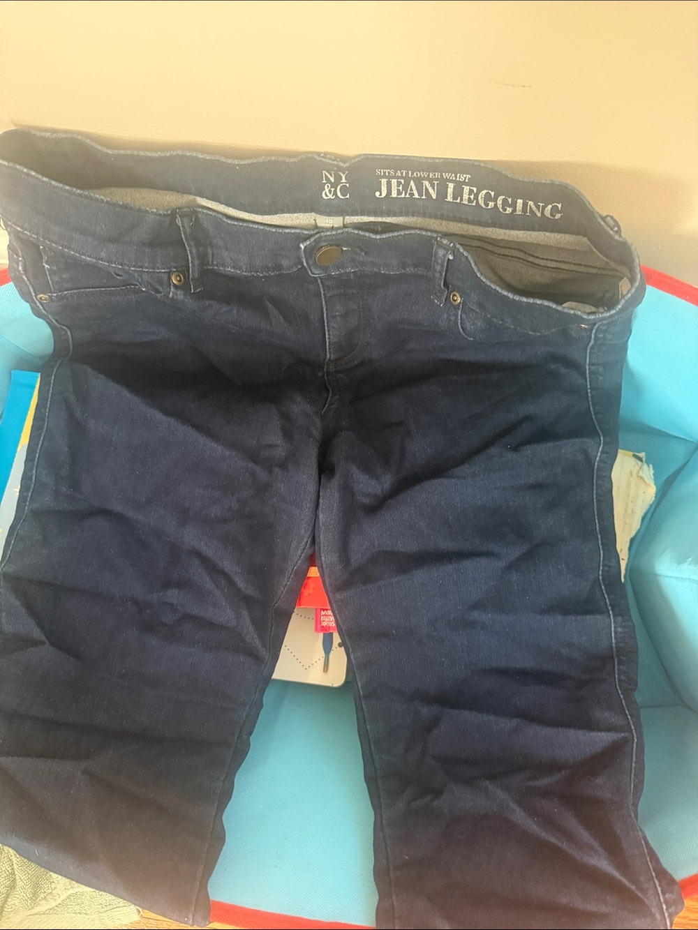 New York & Company Dark Navy Jean Legging Jeggings
